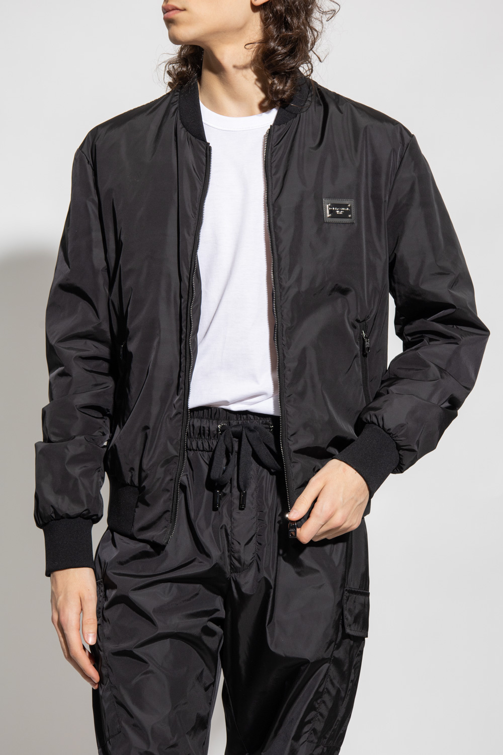 Dolce gabbana discount nylon bomber jacket